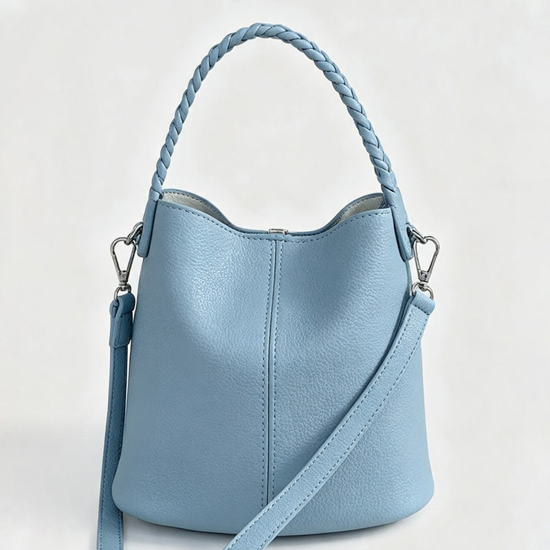 Color Block Bucket Handbag