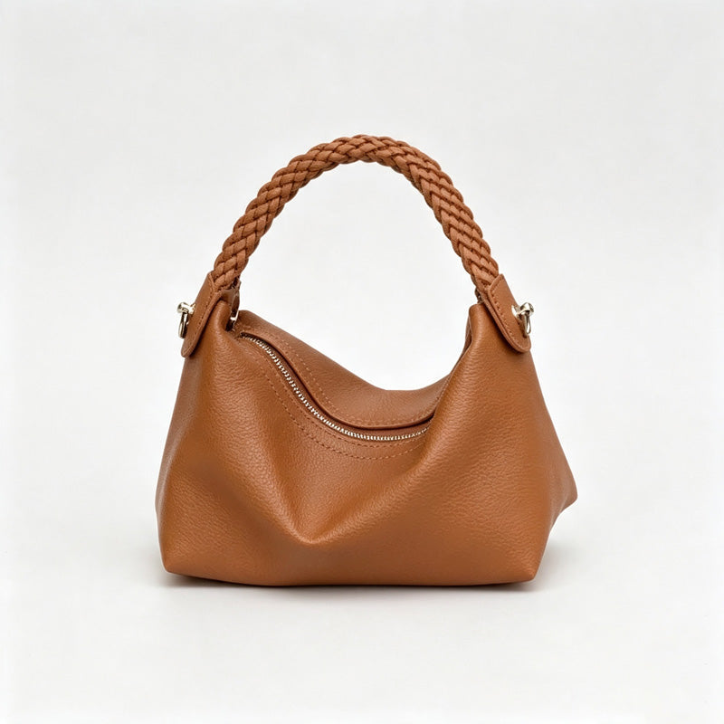Braided Handle Pouch Bag