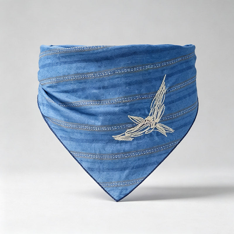 Bird Print Triangle Neck Wrap Scarves