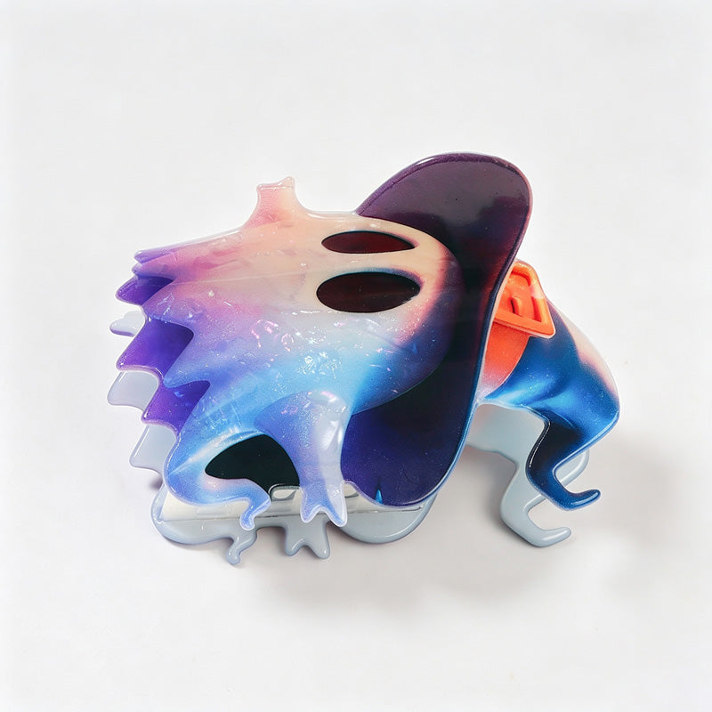 Ghost Pumpkin Hair Claw Clip