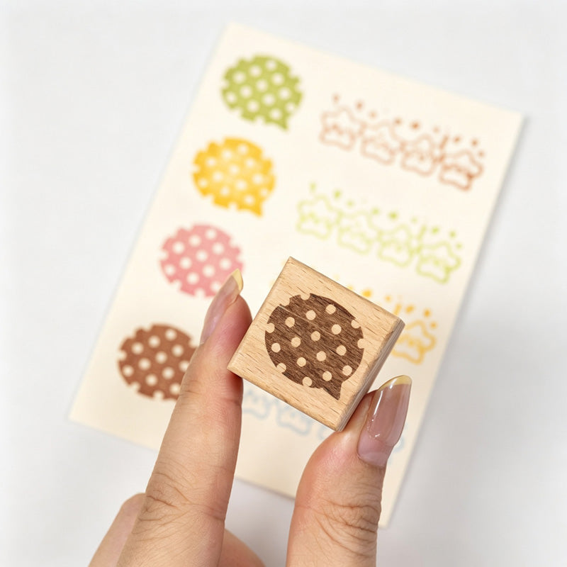 Bubble Frame Beech Wood Stamp