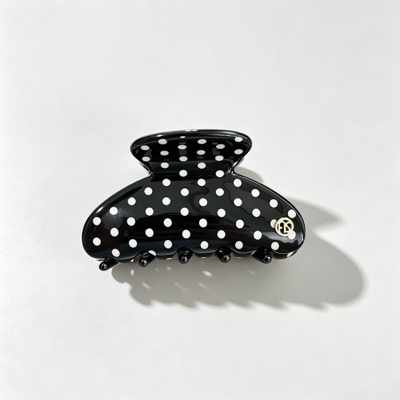 Polka Dots Fan Shaped Hair Claw