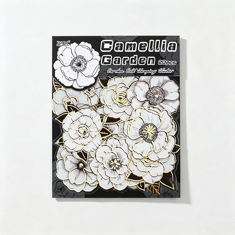 Monochrome Floral Stickers Set