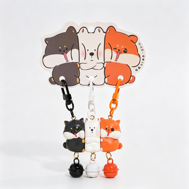Magnetic 3‑Piece Animal Resin Keychain Set