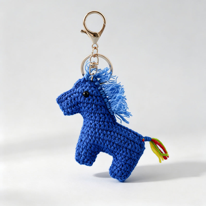 Crochet Horse Keychain