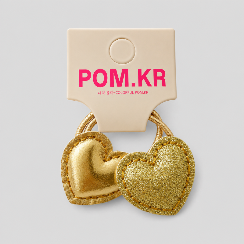 Metallic Heart Hair Accessories