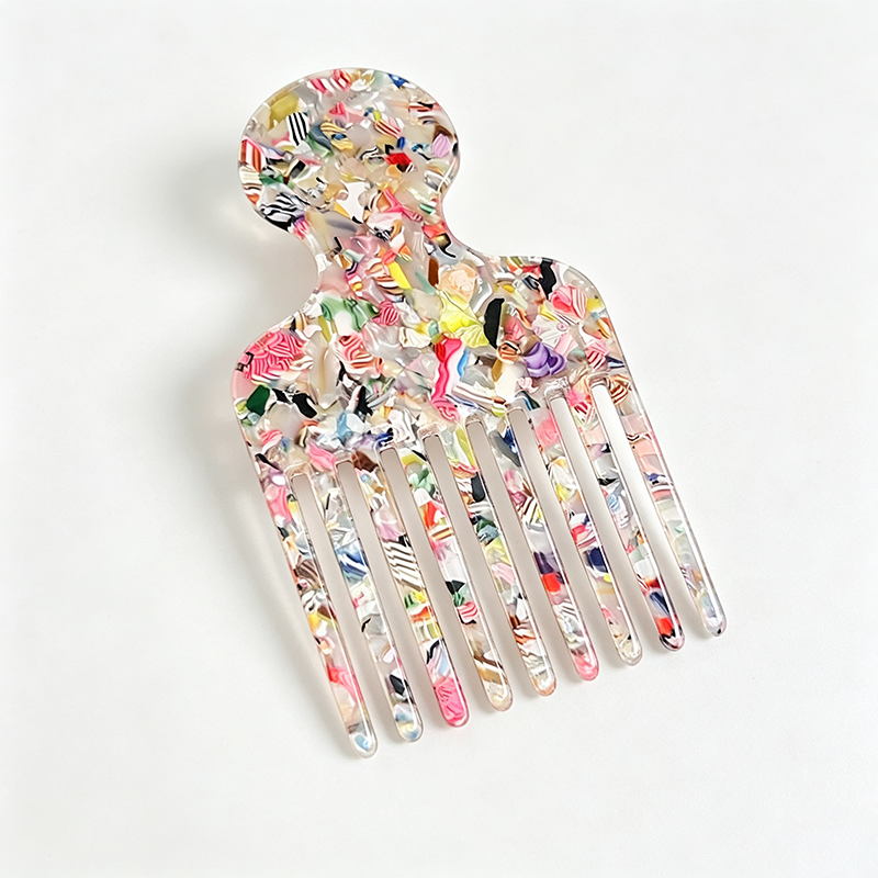 Acetate Wide Tooth Hair Pick Comb