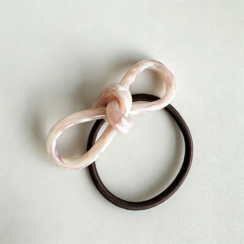 Thick Acetate Bow Hair Elastic Tie