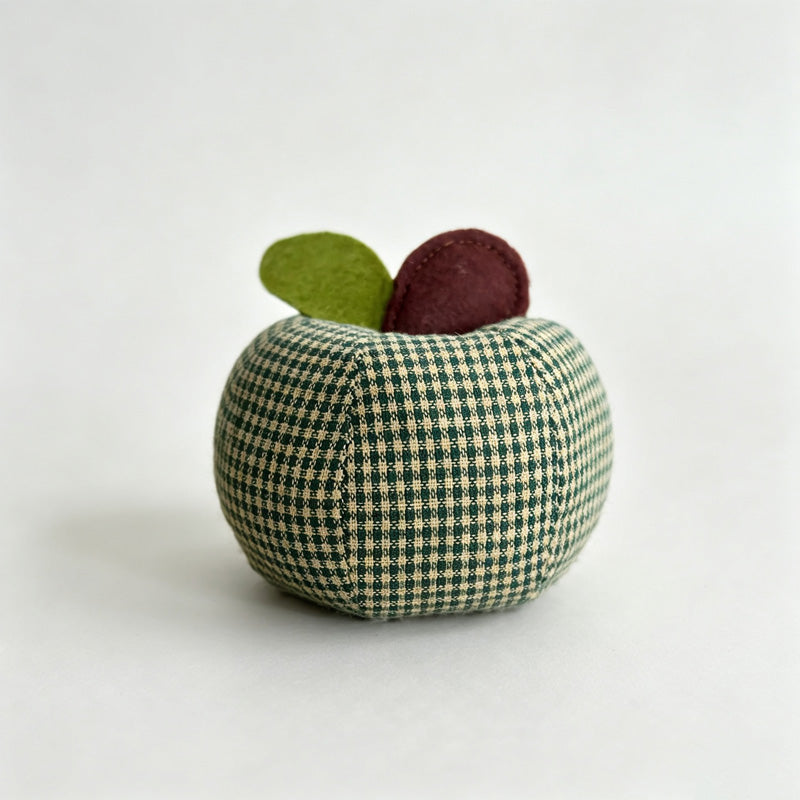 Plaid Apple Shaped Desktop Ornament