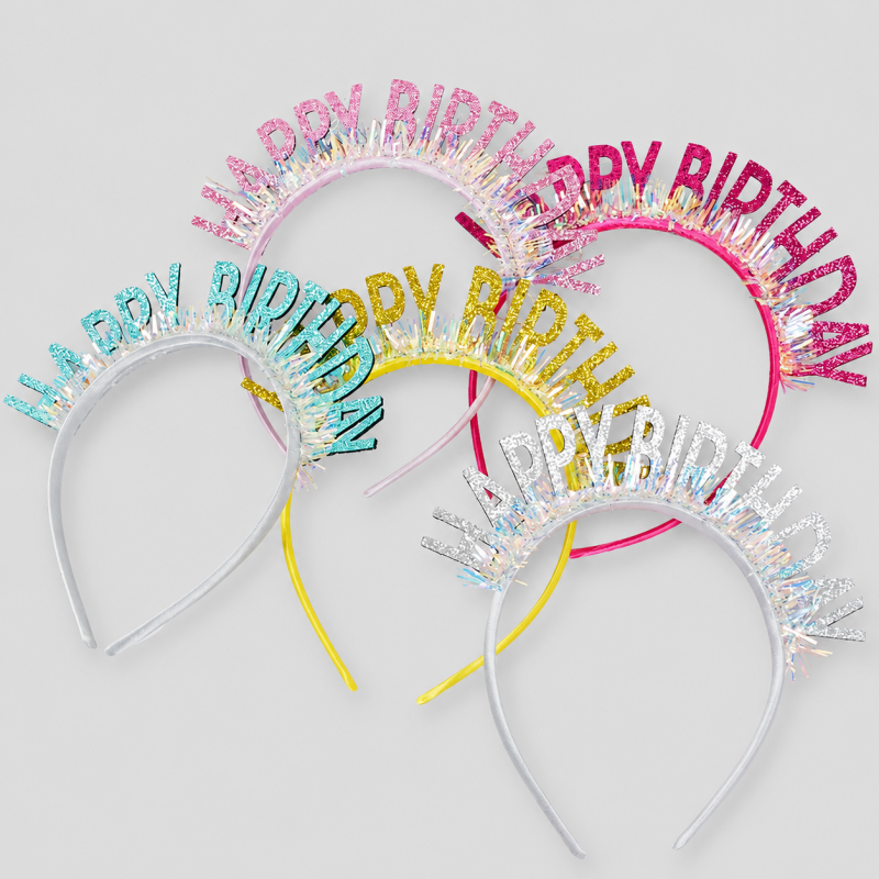 Glitter "Happy Birthday" Party Headband