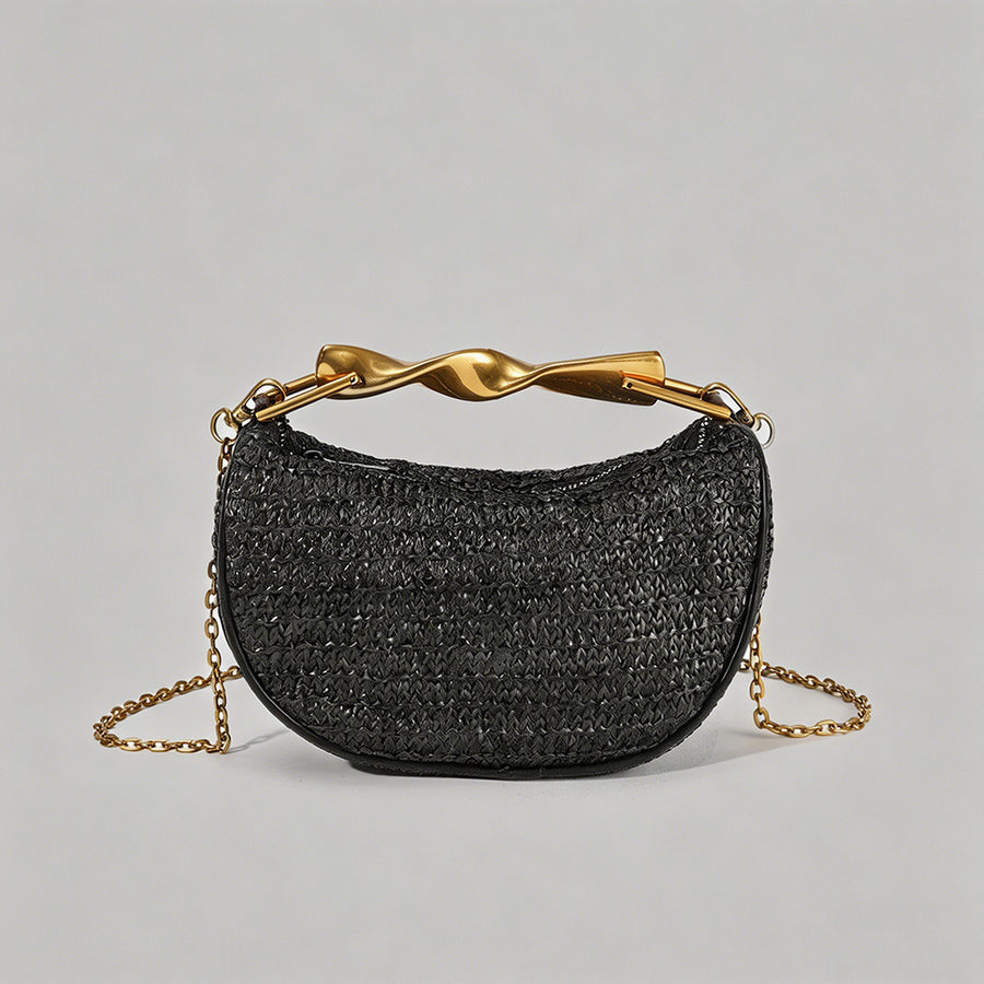 Vintage Straw Crescent Bag - Shopdayla Wholesale - #1426
