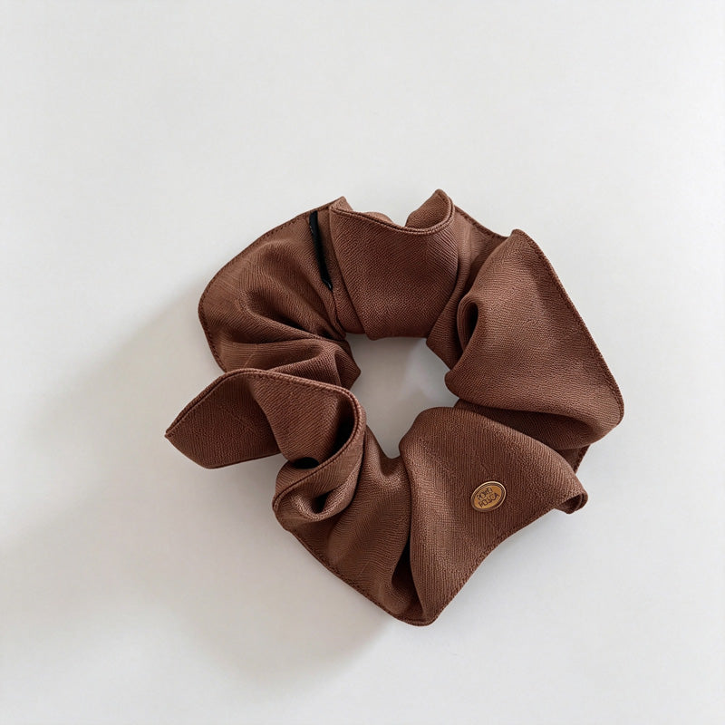 Stripe Square Scarf Scrunchie