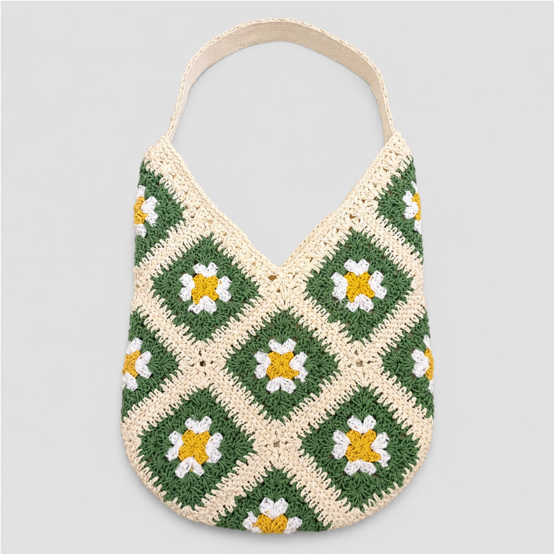 Sunflower Knitting Shoulder Bag