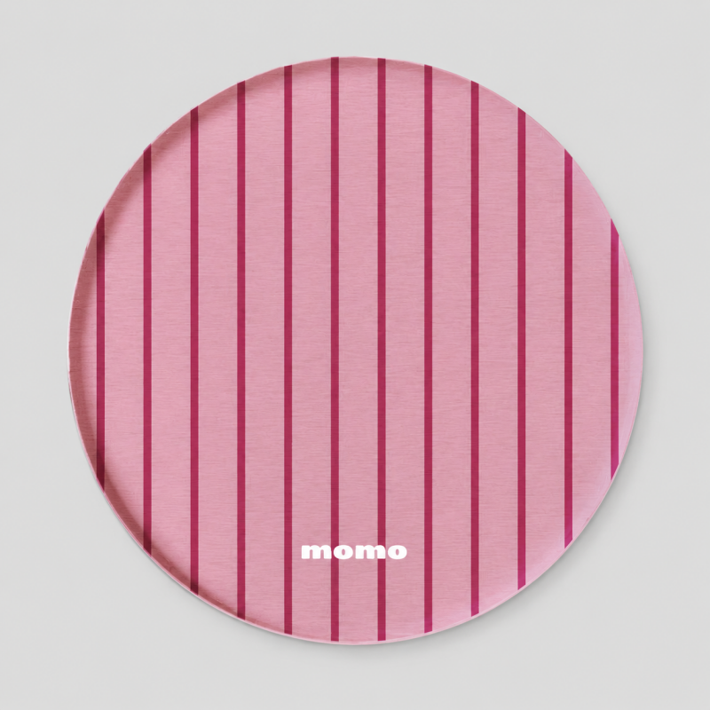 Round Grid Print Acrylic Drink Coaster