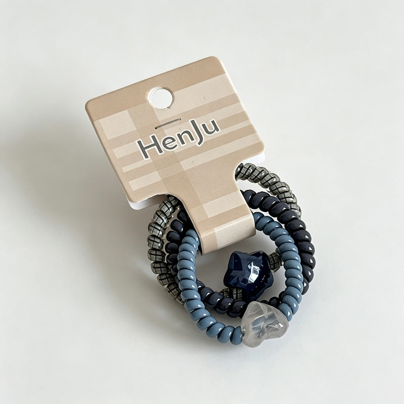 Star Heart Telephone Wire Hair Ties