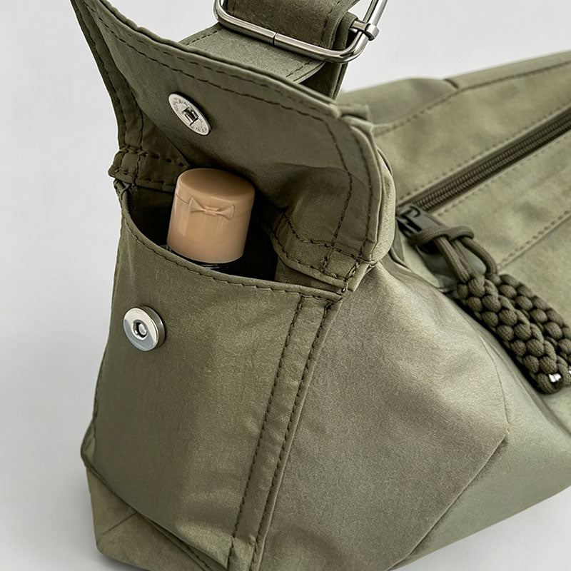 Canvas Drawstring Crossbody Bag