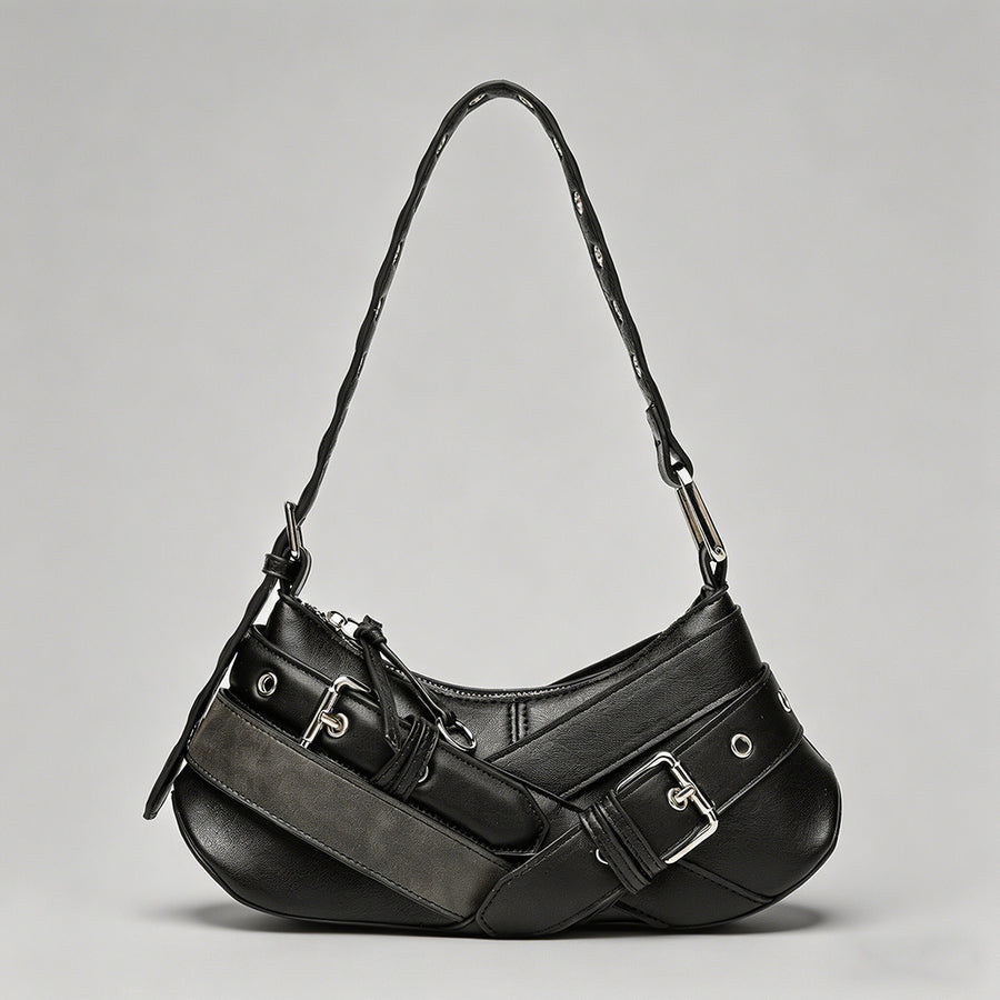 Buckle-Design Hobo Shoulder Ba - Shopdayla Wholesale - #0210
