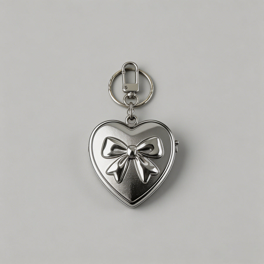 Double Heart Mirror Keychain - Shopdayla Wholesale - #4434