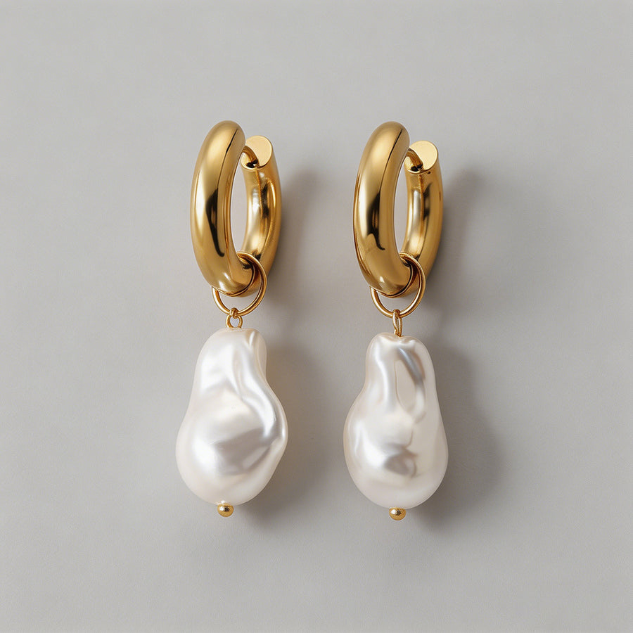 Gold Huggie Hoop Earrings - Shopdayla Wholesale - #8370