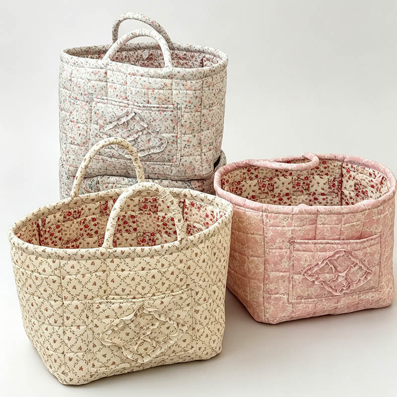 Quilted Floral Storage Organiz - Shopdayla Wholesale - #0818