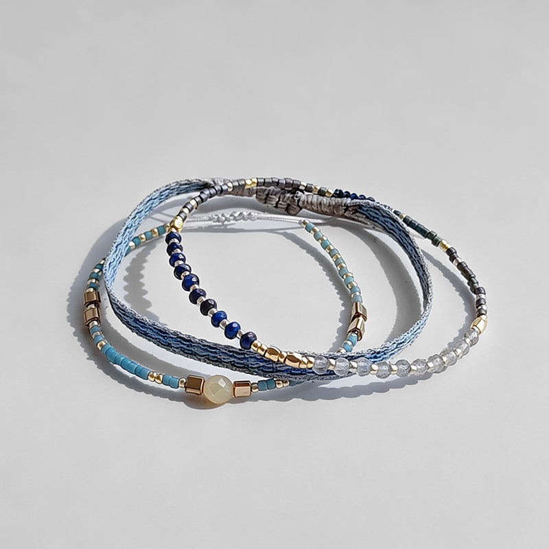 Simple Beaded Layered Bracelet - Shopdayla Wholesale - #2370