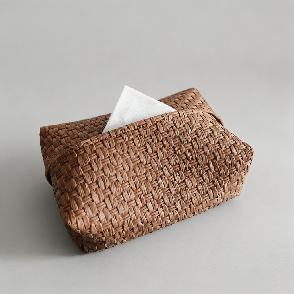 Faux Straw Tissue Box