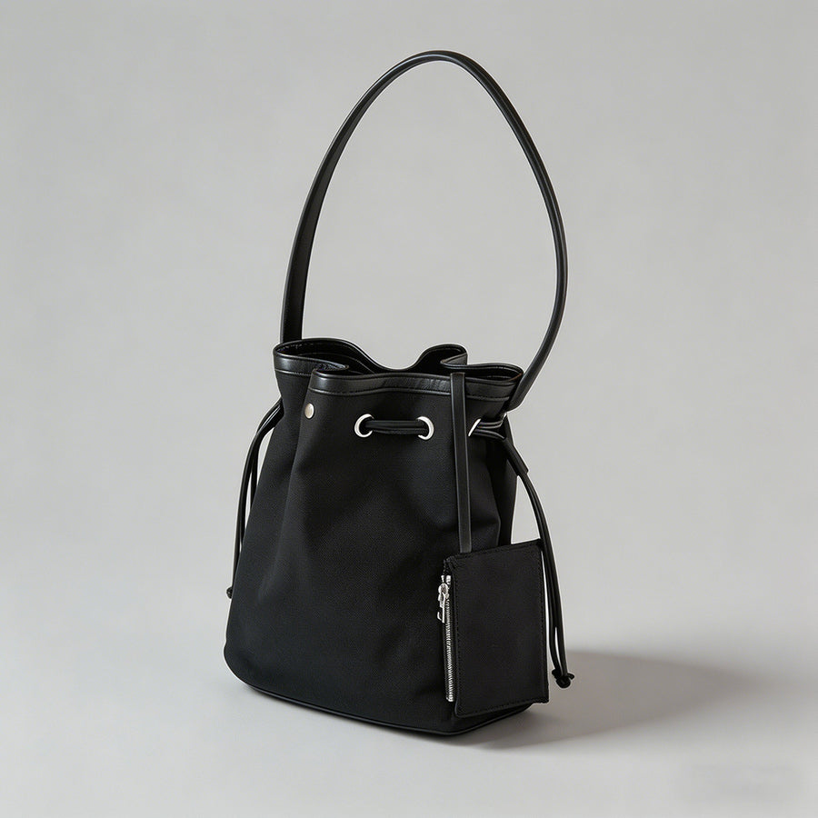 Canvas Drawstring Bucket Shoul - Shopdayla Wholesale - #6338
