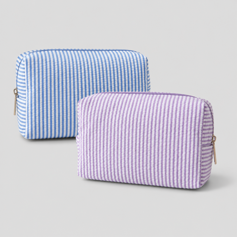 Striped Makeup Pouch