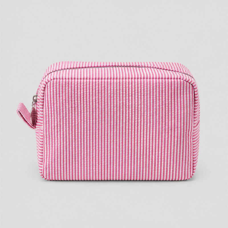 Ribbed Cosmetic Pouch
