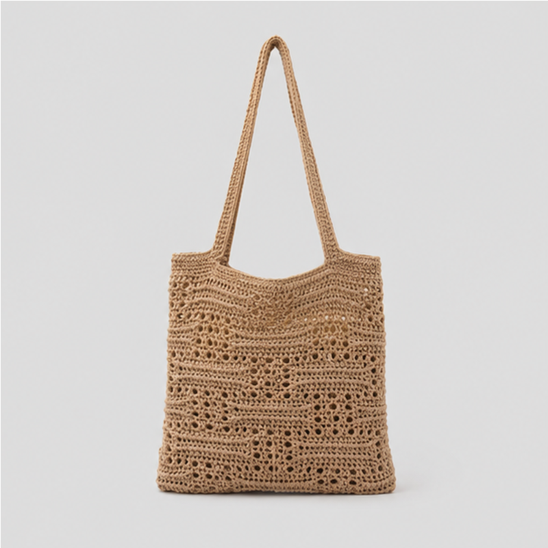 Openwork Square Tote Bag