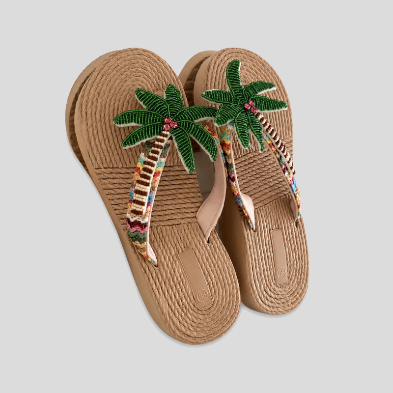 Palm Tree Flip Flops