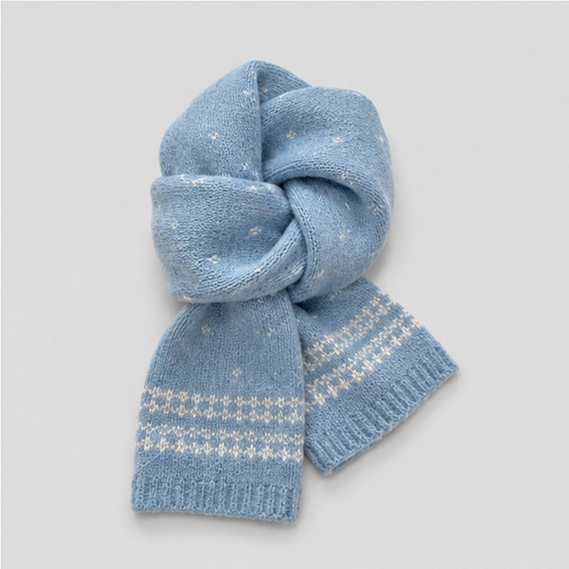 Knit Wool Blend Warm Scarf