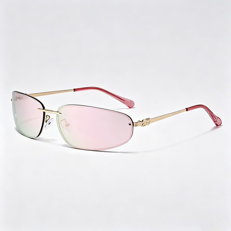 Oval Rimless Sunglasses - Shopdayla Wholesale - #6866