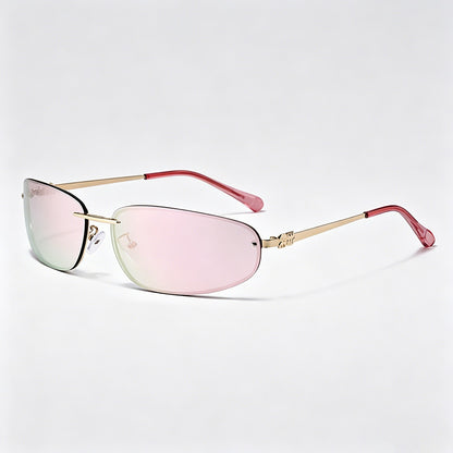 Oval Rimless Sunglasses - Shopdayla Wholesale - #6866