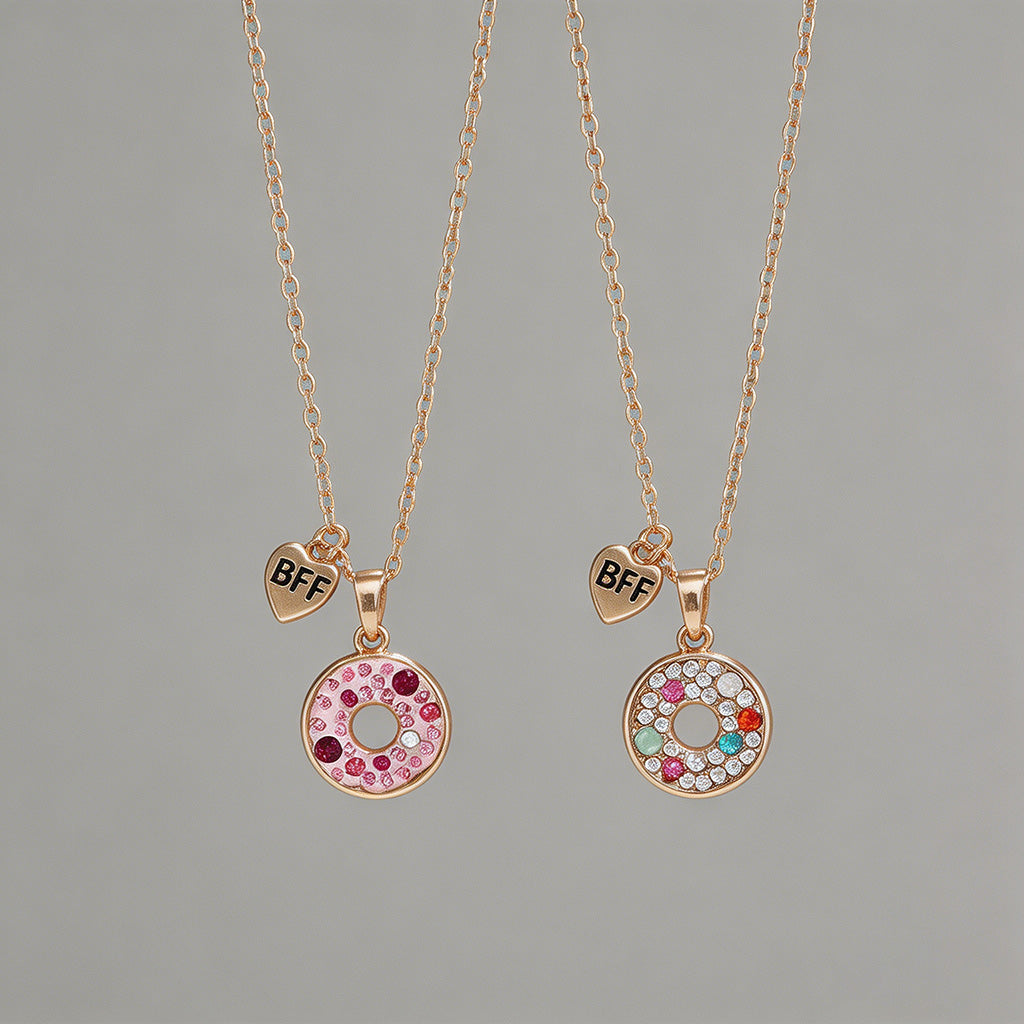 Sparkle Donut BFF Friendship N - Shopdayla Wholesale - #6018