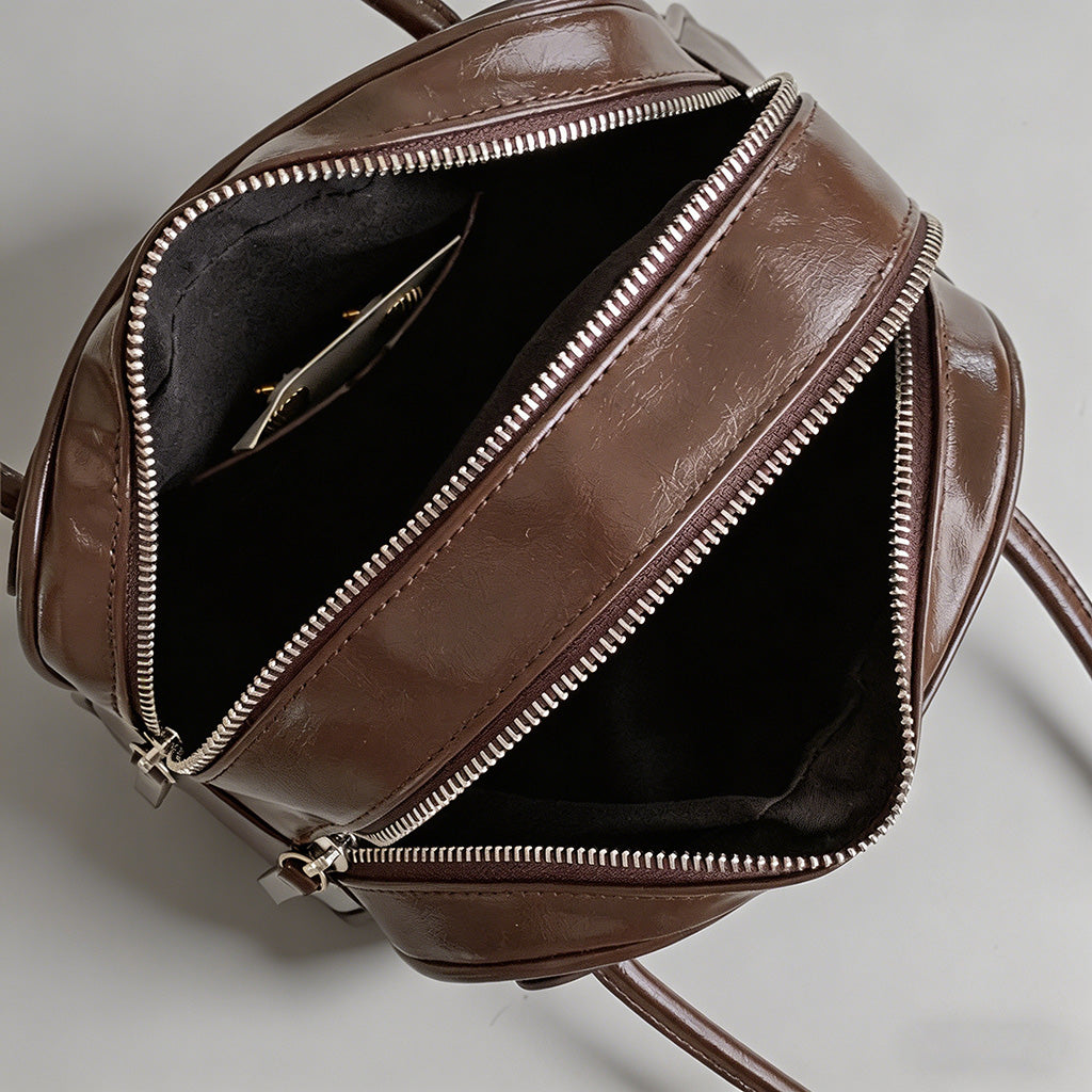 Vintage Oil Wax Leather Baguet - Shopdayla Wholesale - #8802