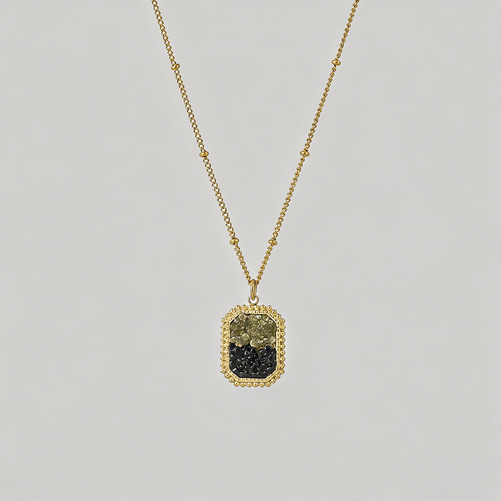 Multicolor Stone Rectangle Pen - Shopdayla Wholesale - #4786