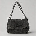 Vintage Denim Chain Shoulder T - Shopdayla Wholesale - #9554