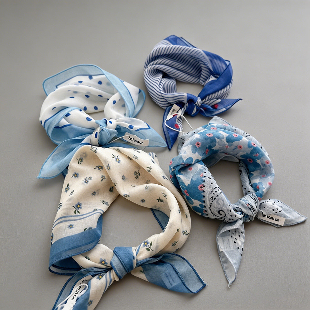 Vintage Soft Blue Floral Print - Shopdayla Wholesale - #9890