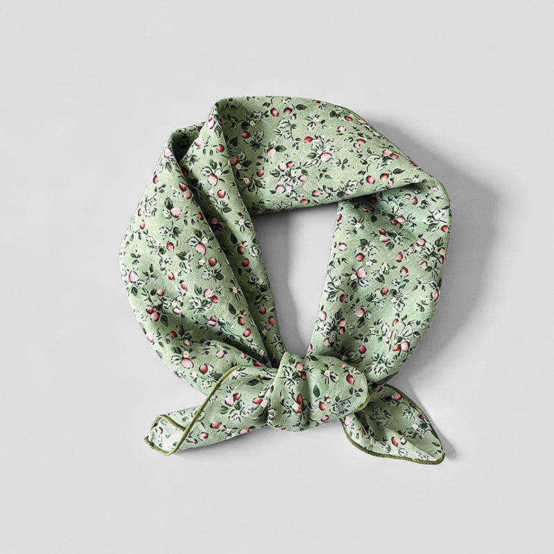 Simple Floral Print Square Sca - Shopdayla Wholesale - #3346