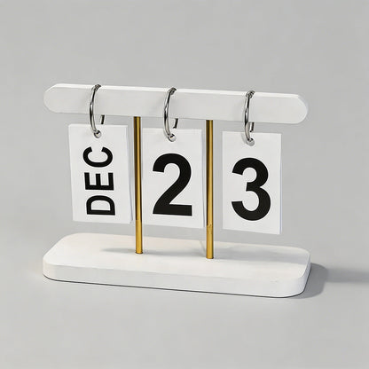 Minimalist Wooden Flip Desk Calendar