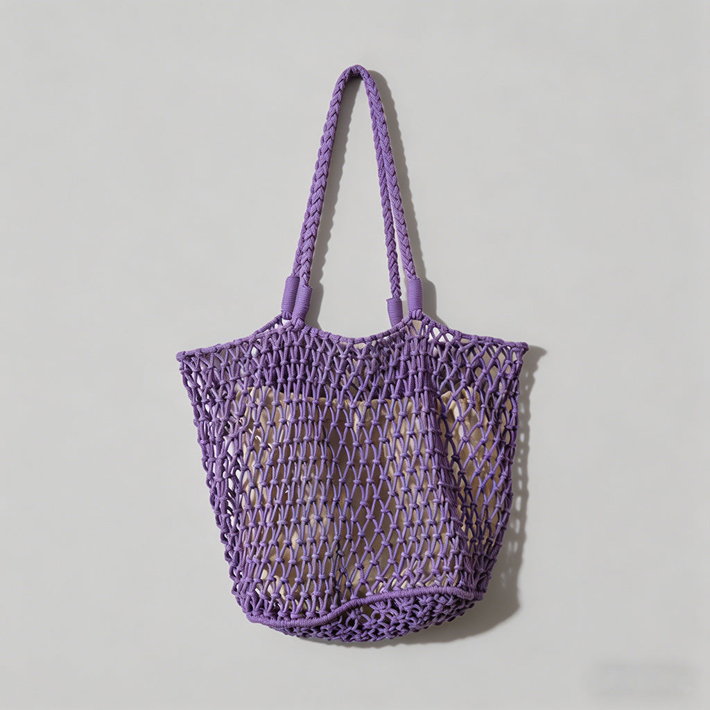 Handmade Crochet Net Tote Bag - Shopdayla Wholesale - #4210