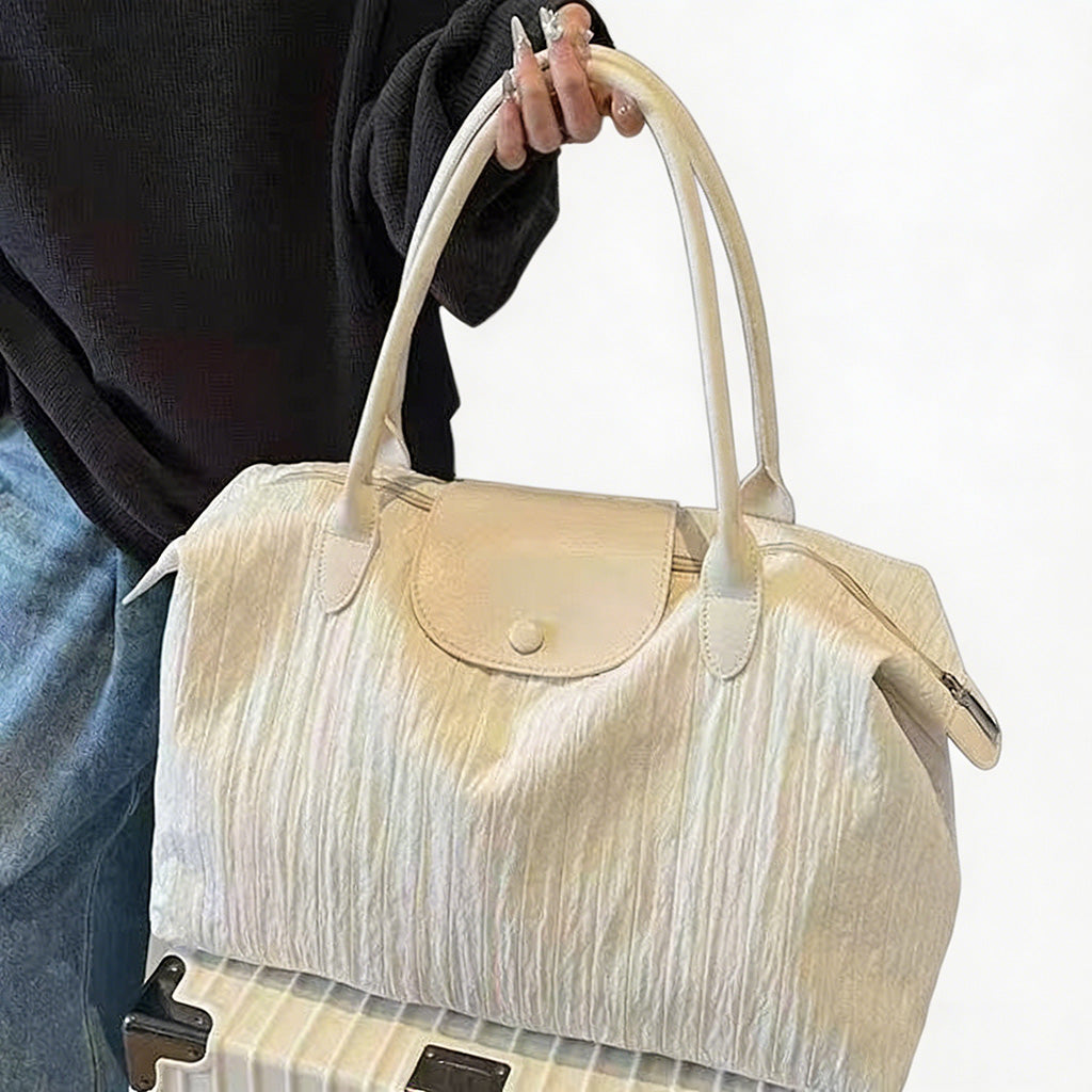 Everyday Pleated Boston Bag - Shopdayla Wholesale - #0946