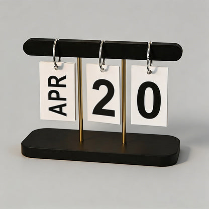 Minimalist Wooden Flip Desk Calendar