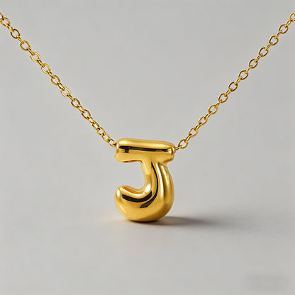 3D Bubble Letter Initial Neckl - Shopdayla Wholesale - #6130