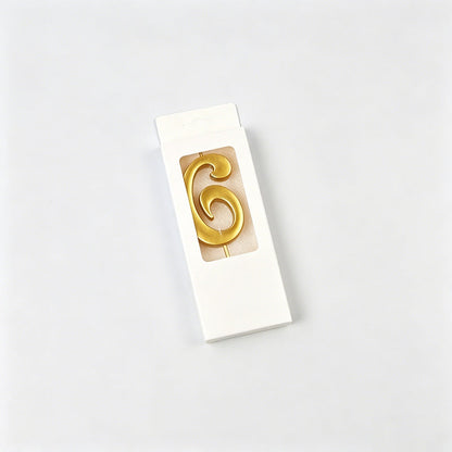 Gold Number Candle