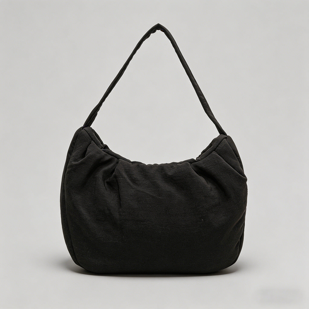 Soft Nylon Ruched Hobo Shoulde - Shopdayla Wholesale - #2994