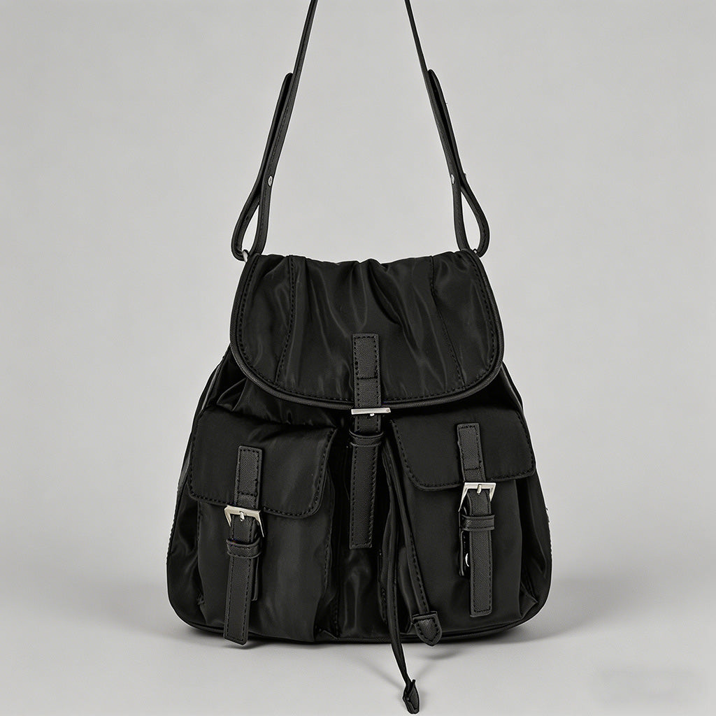 Multi-Pocket Nylon Hobo Should - Shopdayla Wholesale - #8578