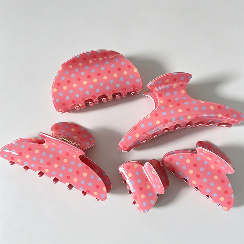 Vibrant Pink Rainbow Polka Dot - Shopdayla Wholesale - #5970