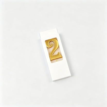 Gold Number Candle